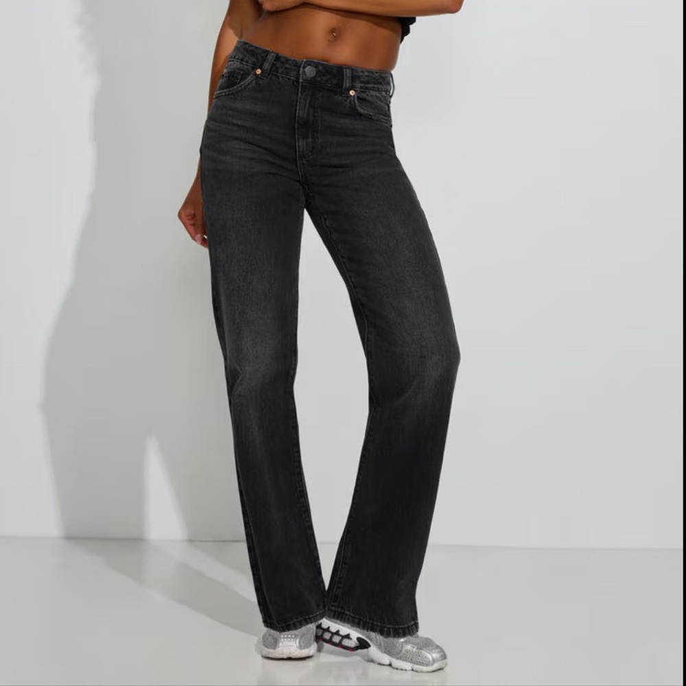 Black Garage Straight Jeans